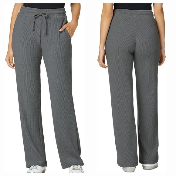 Joe's Jeans Lexie Grey Ribbed Flare Leg Pant - Picture 3 of 15